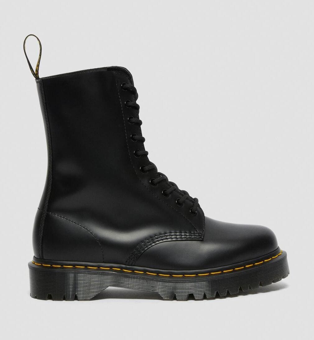 Dr. Martens 1490 Bex Smooth Leather Mid Calf Boots Black
