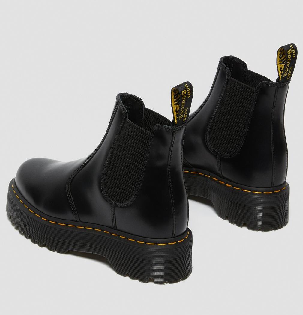 Dr. Martens 2976 Polished Smooth Platform Chelsea Boots Black