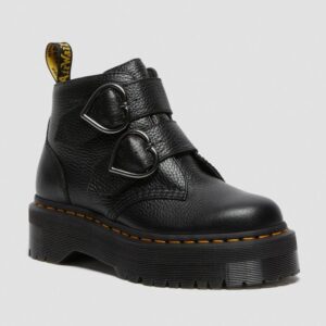 Dr. Martens Devon Heart Nappa Leather Platform Boots Black фото