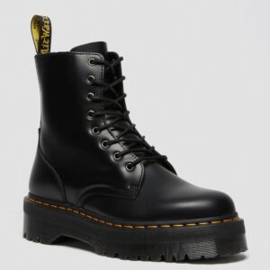 Dr Martens Jadon Black Polished Smooth Leather Platform Boots Black фото