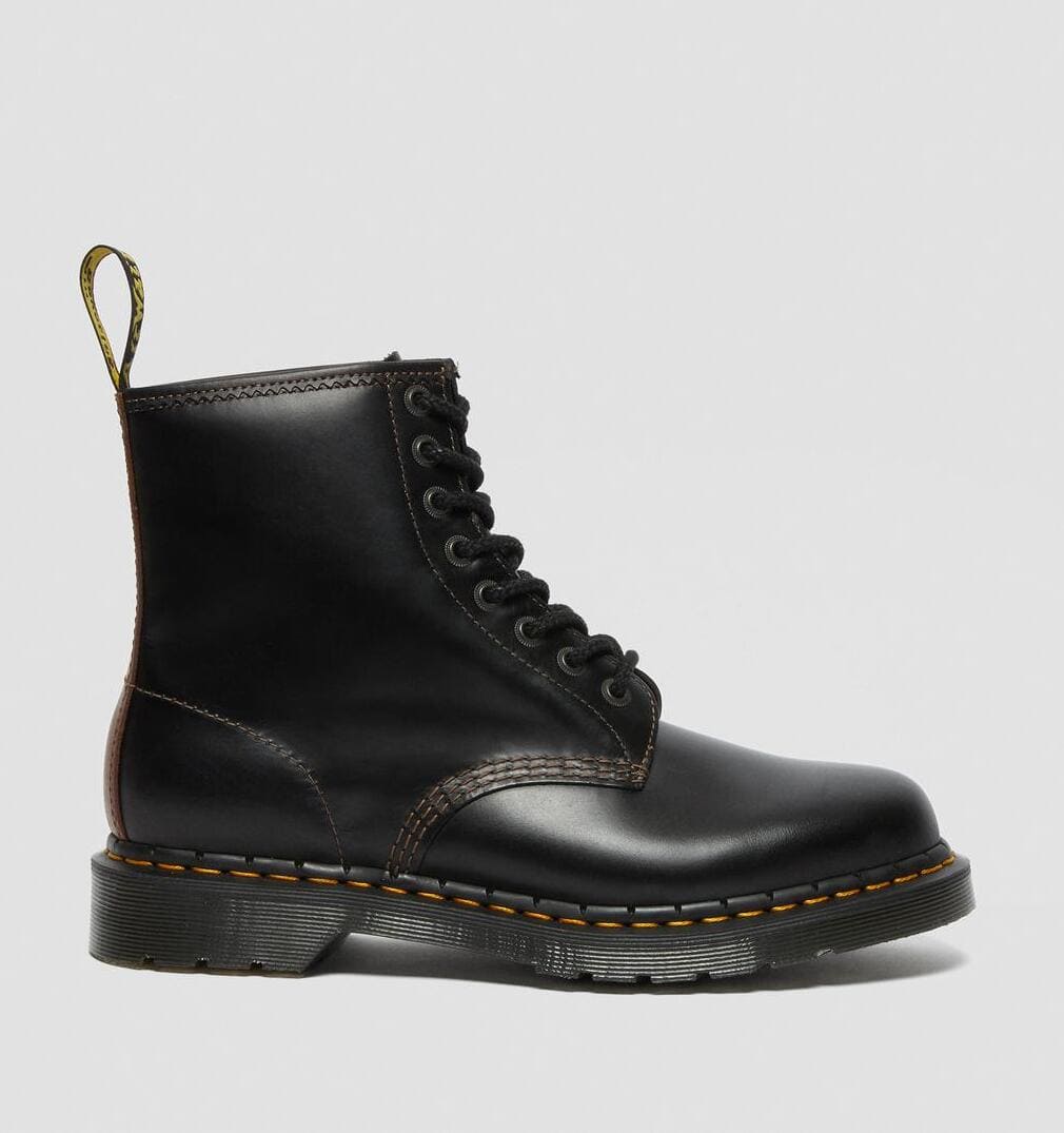 Dr. Martens 1460 Abruzzo WP Leather Ankle Boots Black+Brown