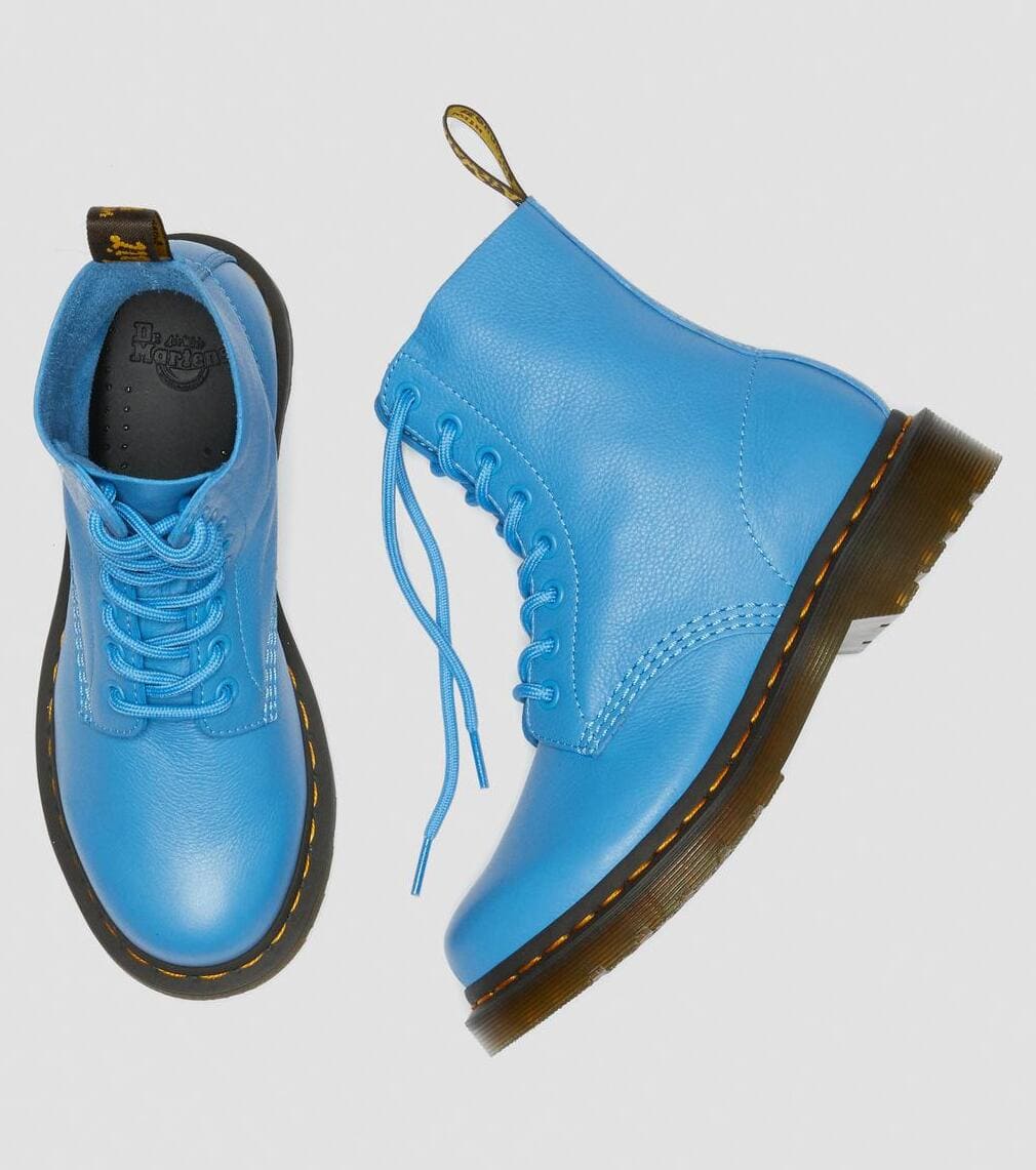 Dr. Martens 1460 Pascal Virginia Leather Ankle Boots Mid Blue