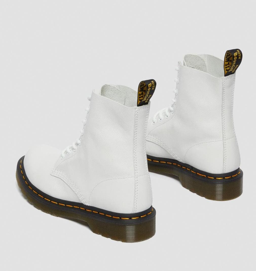 Dr. Martens 1460 Pascal Virginia Leather Ankle Boots White