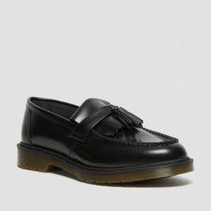 Dr. Martens Adrian Polished Smooth Leather Tassle Loafers Black фото