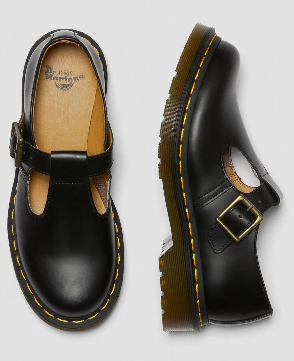 Dr. Martens Polley Smooth Leather Mary Janes Black