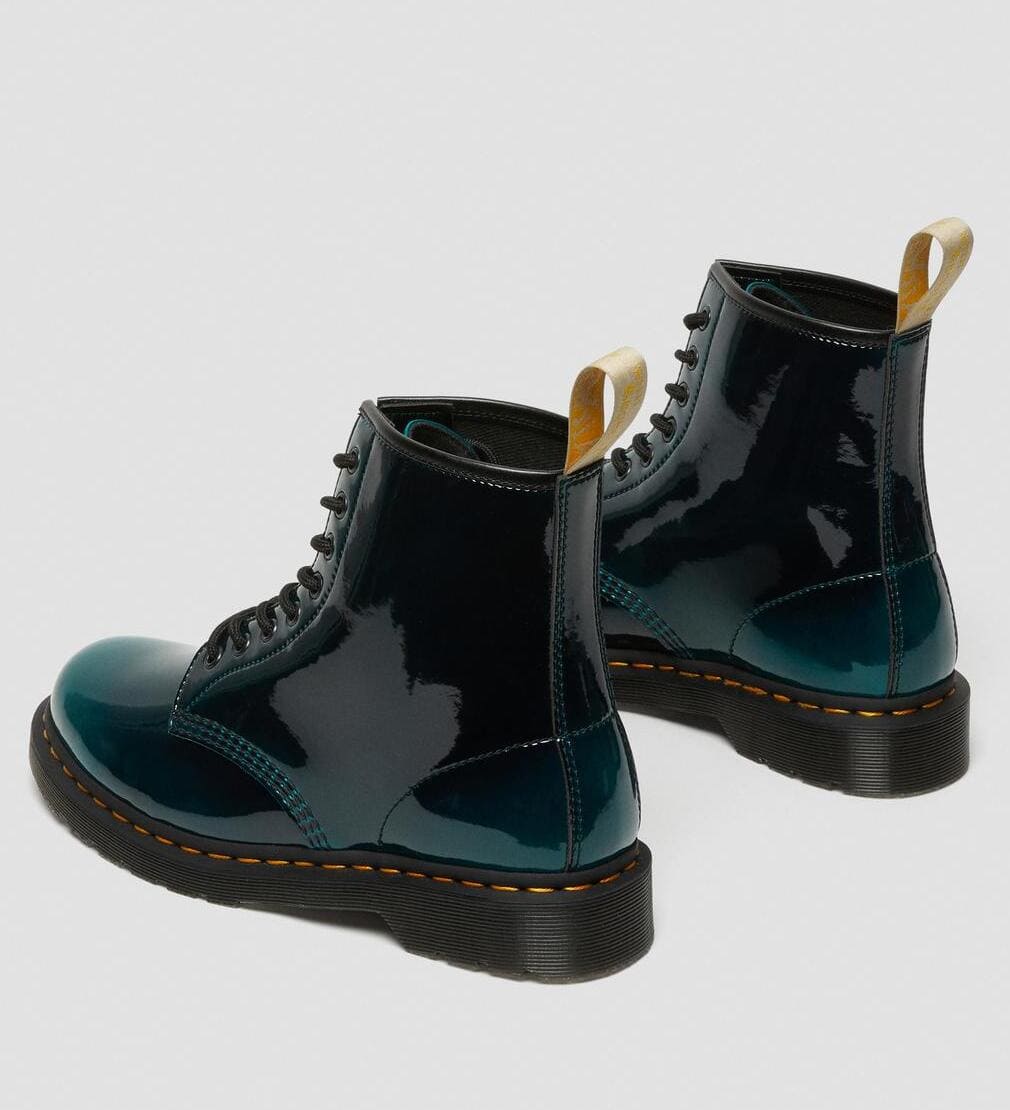 Dr. Martens Vegan 1460 Lace Up Boots Black Gloss Pull Up
