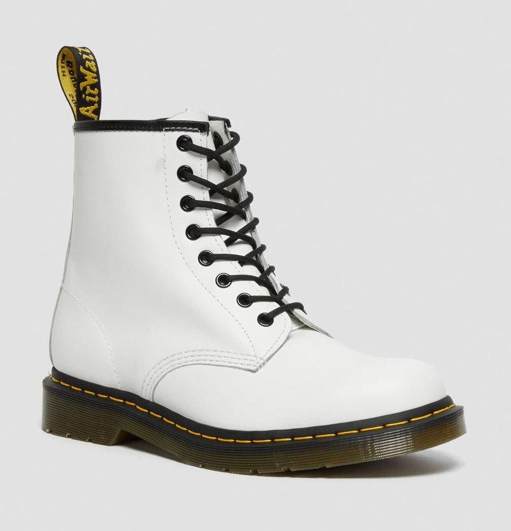 Dr. Martens 1460 Smooth Leather Lace Up Boots White