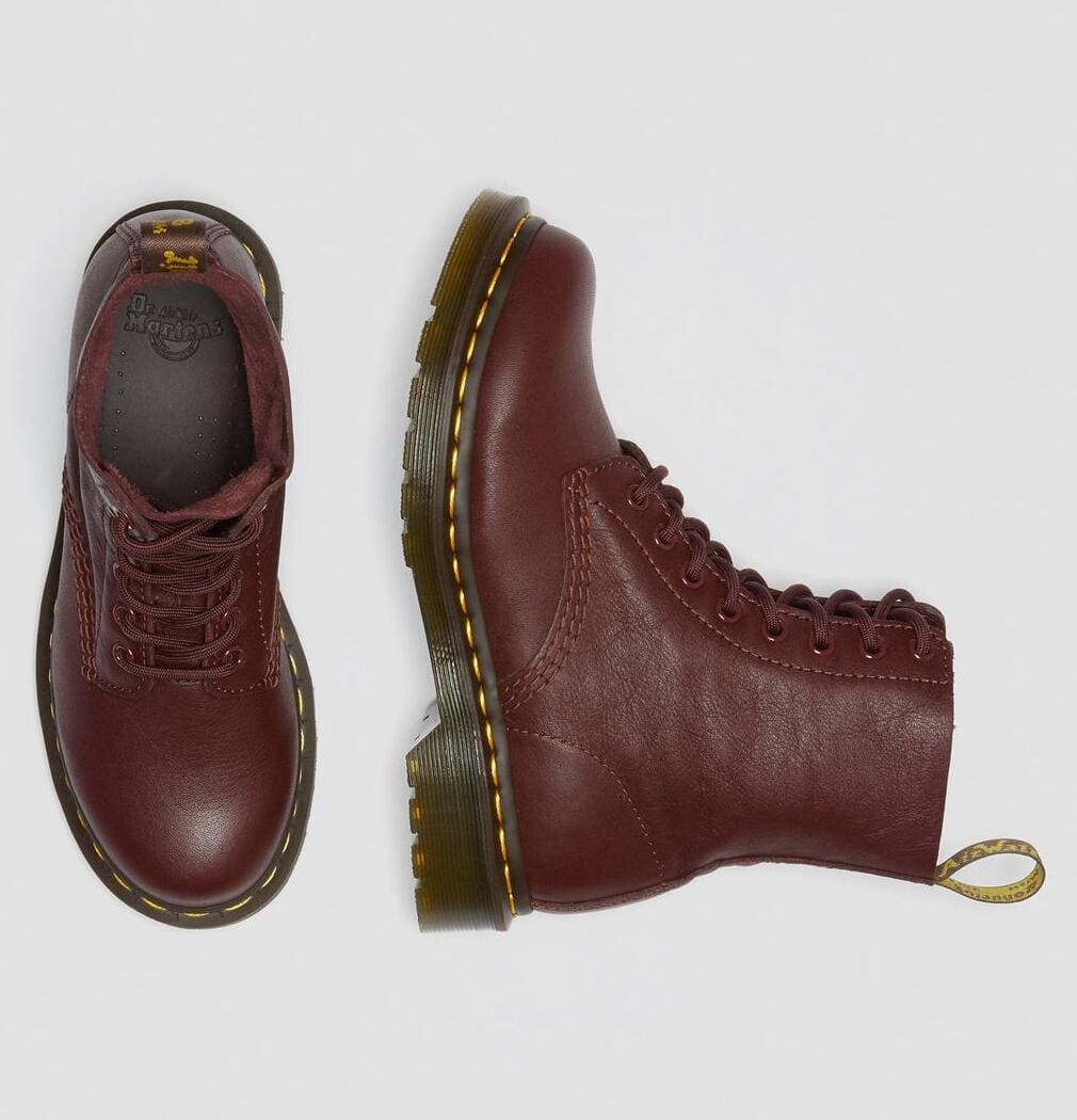 Dr. Martens 1460 Pascal Virginia Leather Ankle Boots Cherry Red