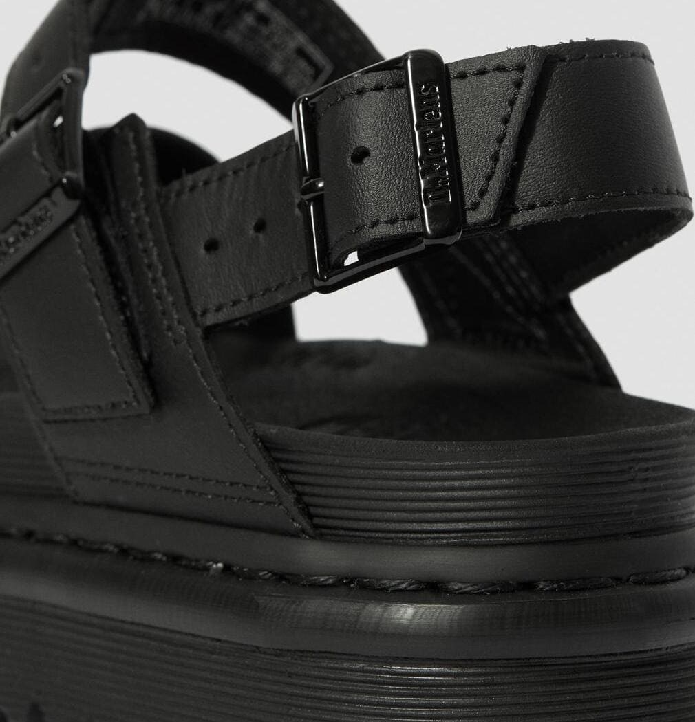 Dr. Martens Voss Hydro Leather Strap Sandals Black