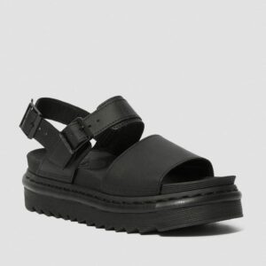 Dr. Martens Voss Hydro Leather Strap Sandals Black фото