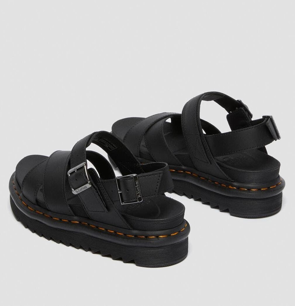 Dr. Martens Voss II Hydro Leather Strap Sandals Black