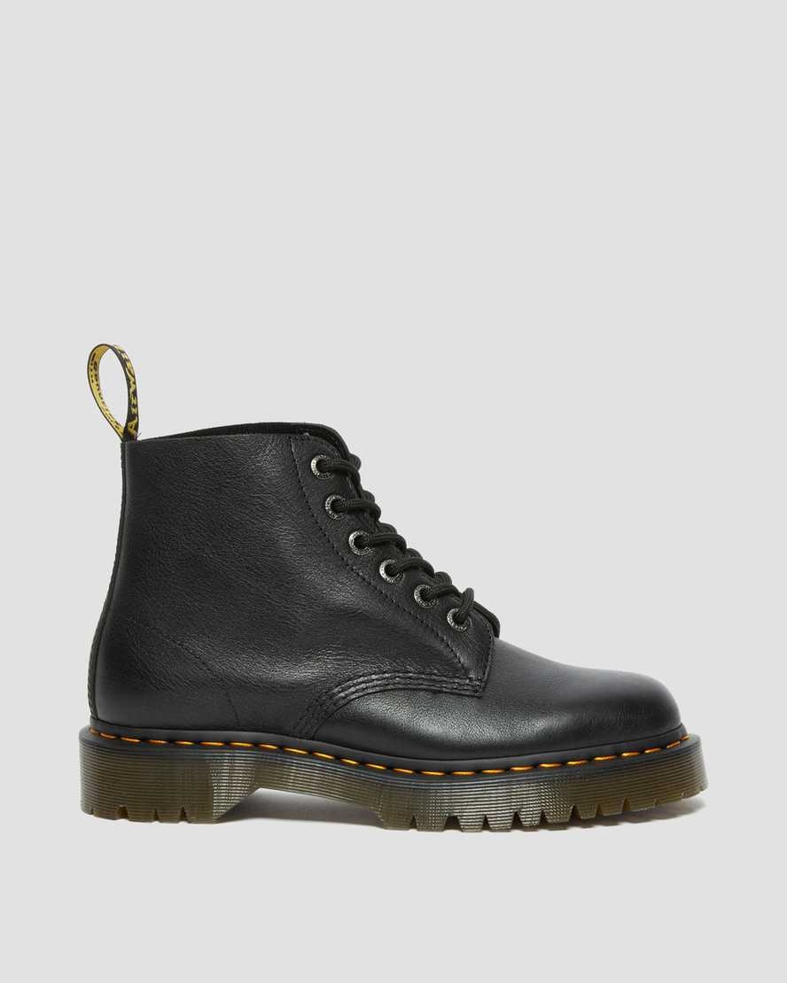Dr. Martens 101 Bex Pisa Leather Ankle Boots Black