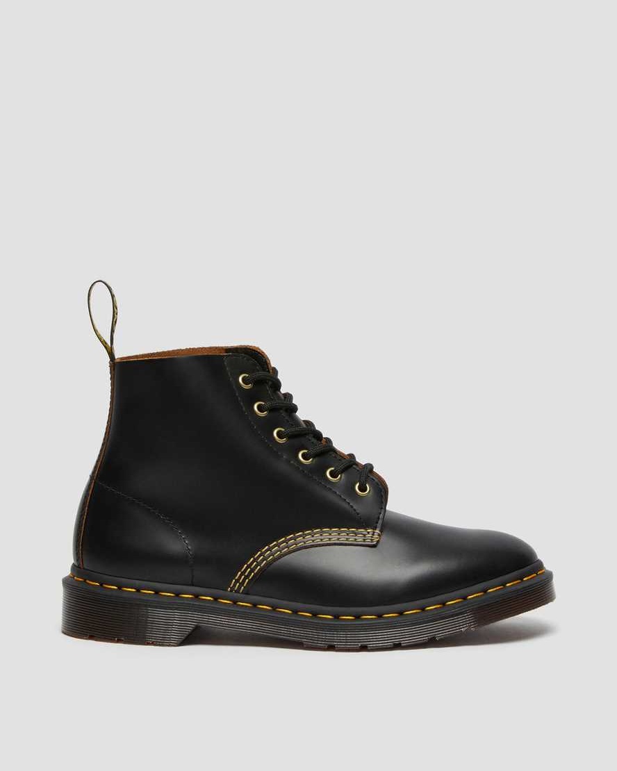 Dr. Martens 101 Vintage Smooth Leather Ankle Boots Black