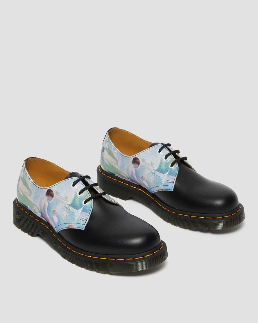 Dr. Martens 1461 The National Gallery Seurat Oxford Shoes Black Smooth+Backhand