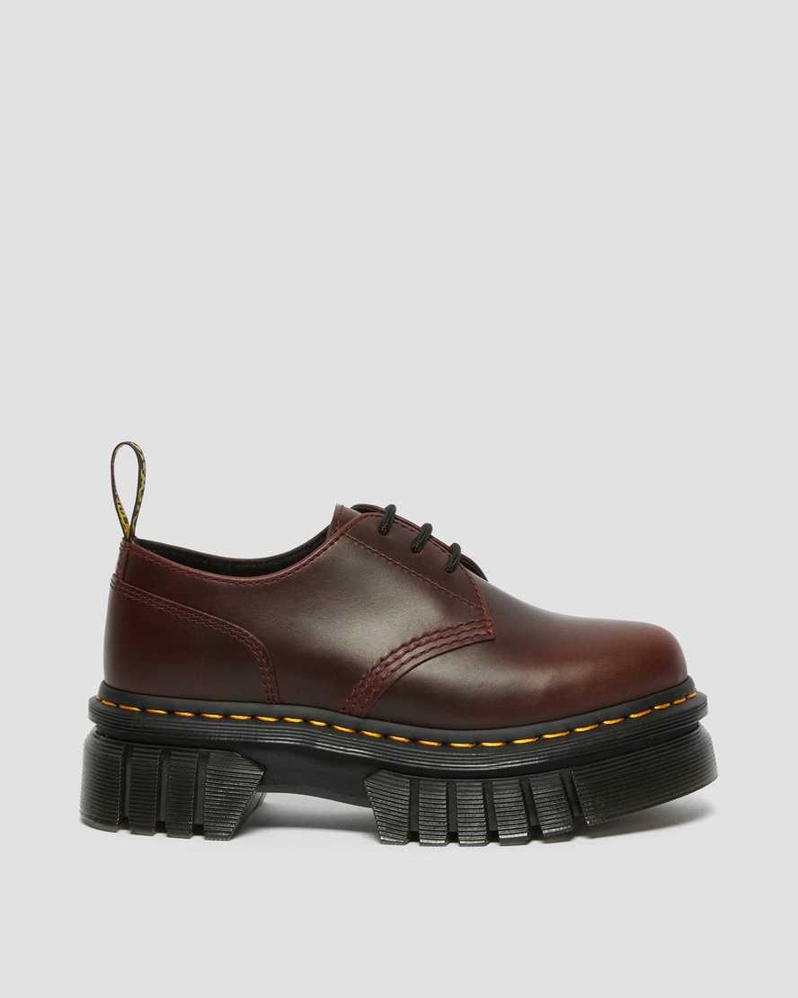 Dr. Martens Audrick Brando Leather Platform Shoes Brown