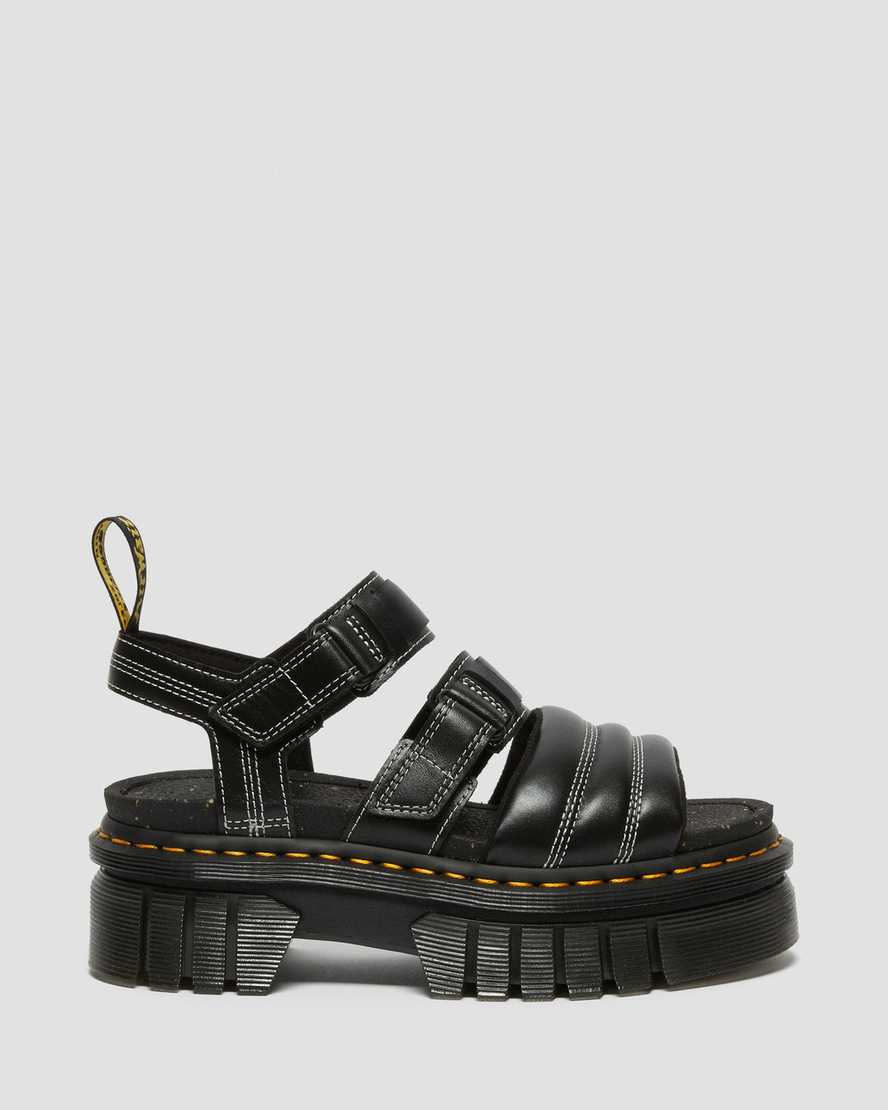 Dr. Martens Ricki Nappa Lux Leather 3 Strap Sandals Black