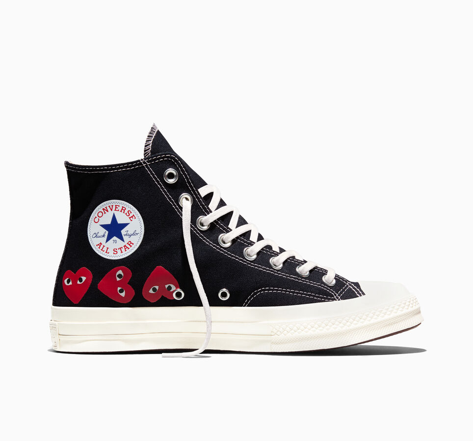 converse-x-comme-des-garcons-play-chuck-70-multi-heart-high-top-shoe-A08147C CONVERSE x COMME des GARÇONS PLAY Chuck 70 Multi Heart Unisex High-Top Shoe — изображение 1